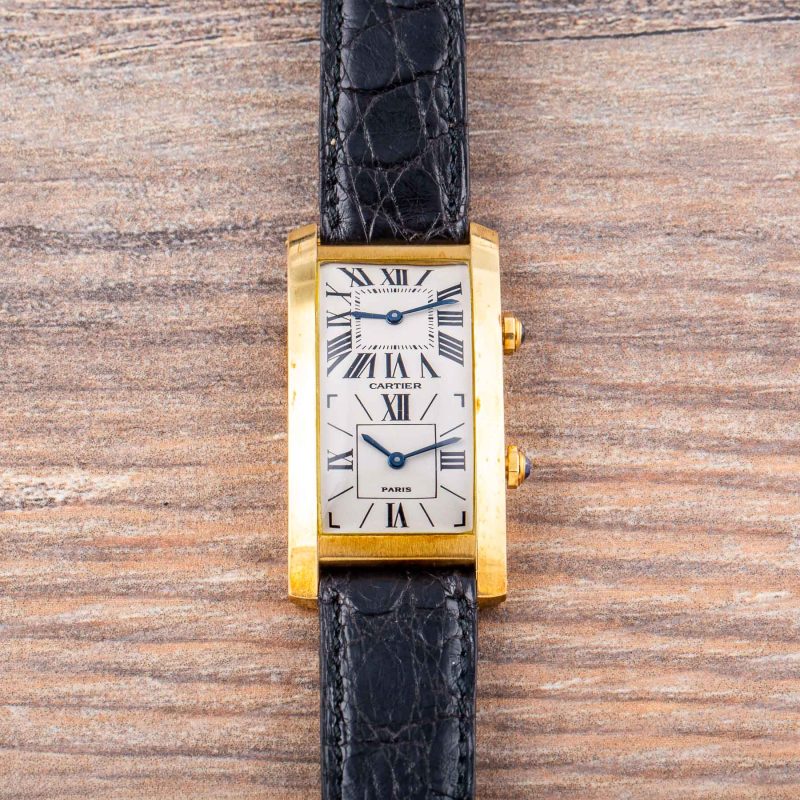 Cartier CINTREE’ DUAL TIME YELLOW GOLD ROMAN DIAL LIMITED EDITION