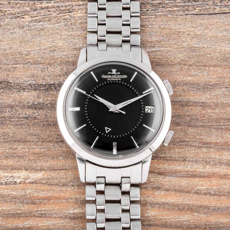 Jaeger LeCoultre MEMOVOX BLACK GILT DIAL 2 CROWNS