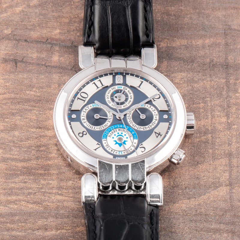 Harry Winston PERPETUAL CALENDAR DUAL TIME ZONE PREMIETE 200MAWPC38 LIMITED EDITION