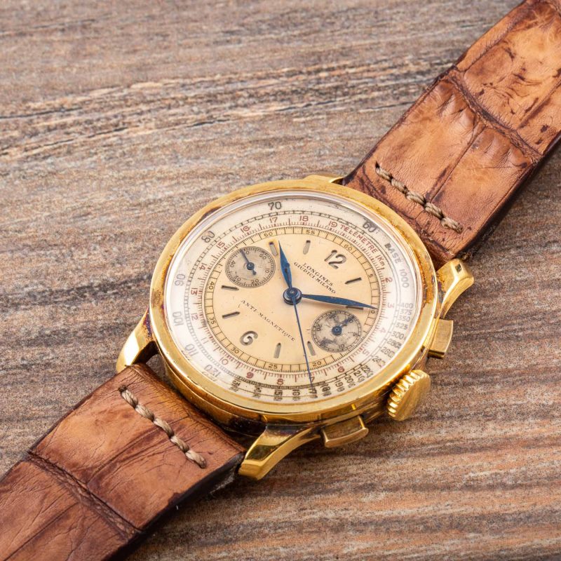 Longines CHRONOGRAPH 13ZN YELLOW GOLD GIUDICI MILANO REF. 3756