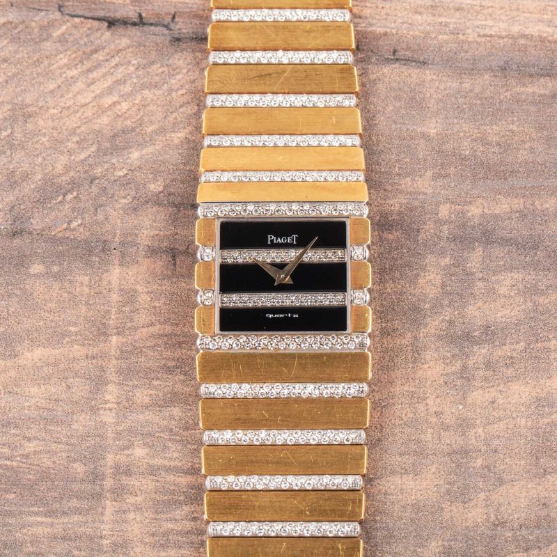 Piaget POLO YELLOW GOLD CASE ONYX DIAL AND DIAMONDS