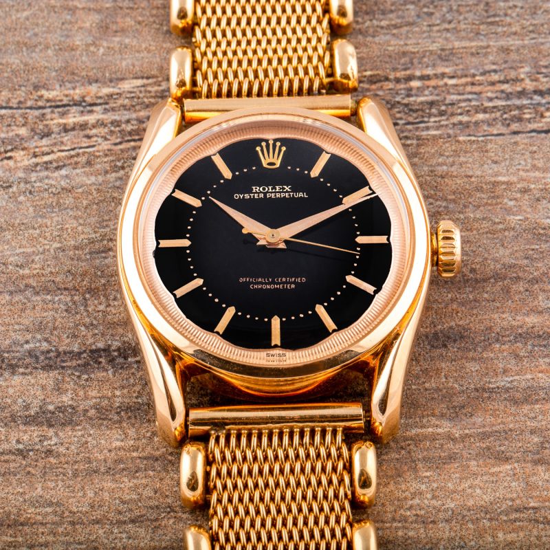 Rolex BOMBAY ROSE GOLD BLACK DIAL REF. 6090
