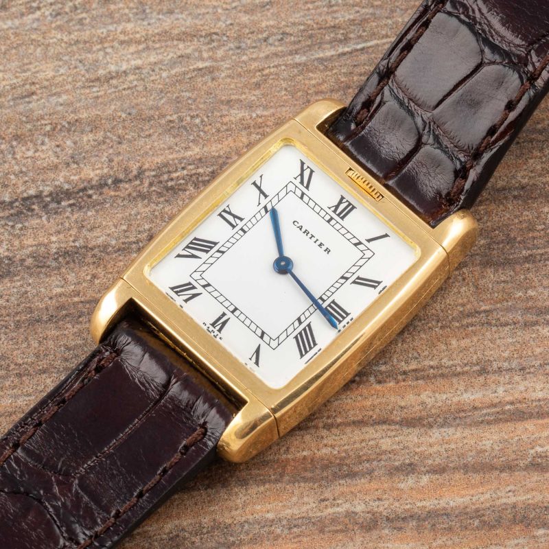 Cartier TANK REVERSO DUAL TIME YELLOW GOLD