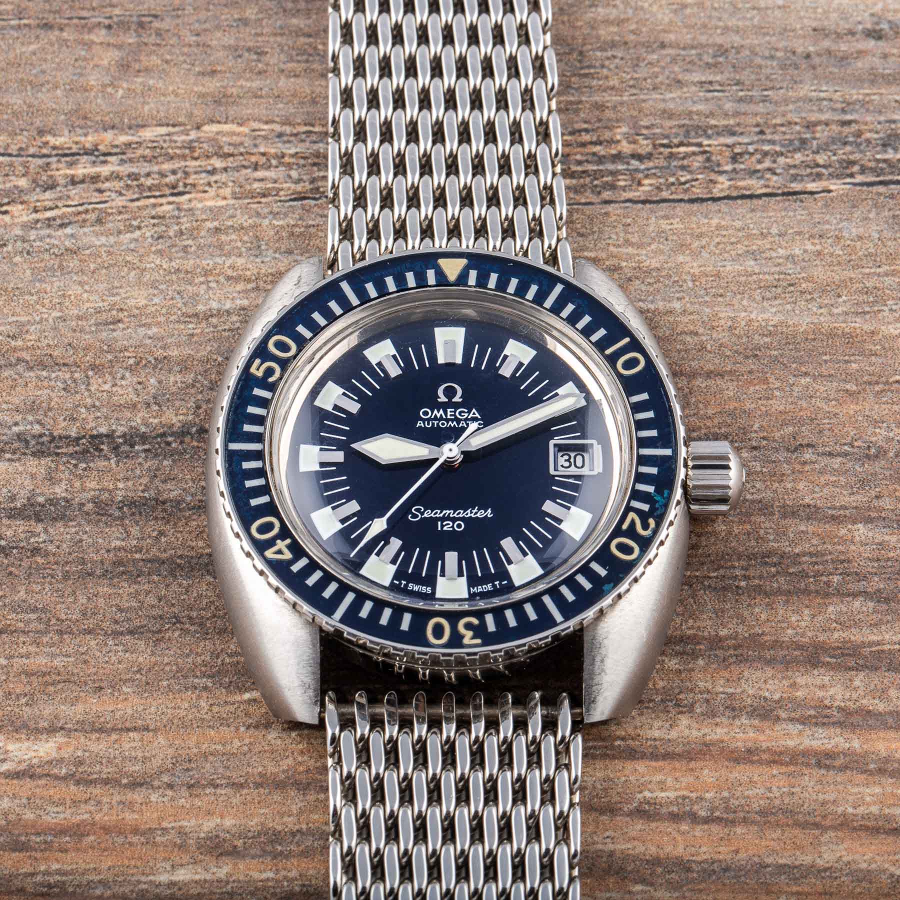 オメガ シーマスター120 ディープブルー Ref.166.073 1970年製 w