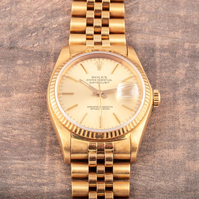 Rolex DATEJUST 16018 YELLOW GOLD BOX AND PAPERS