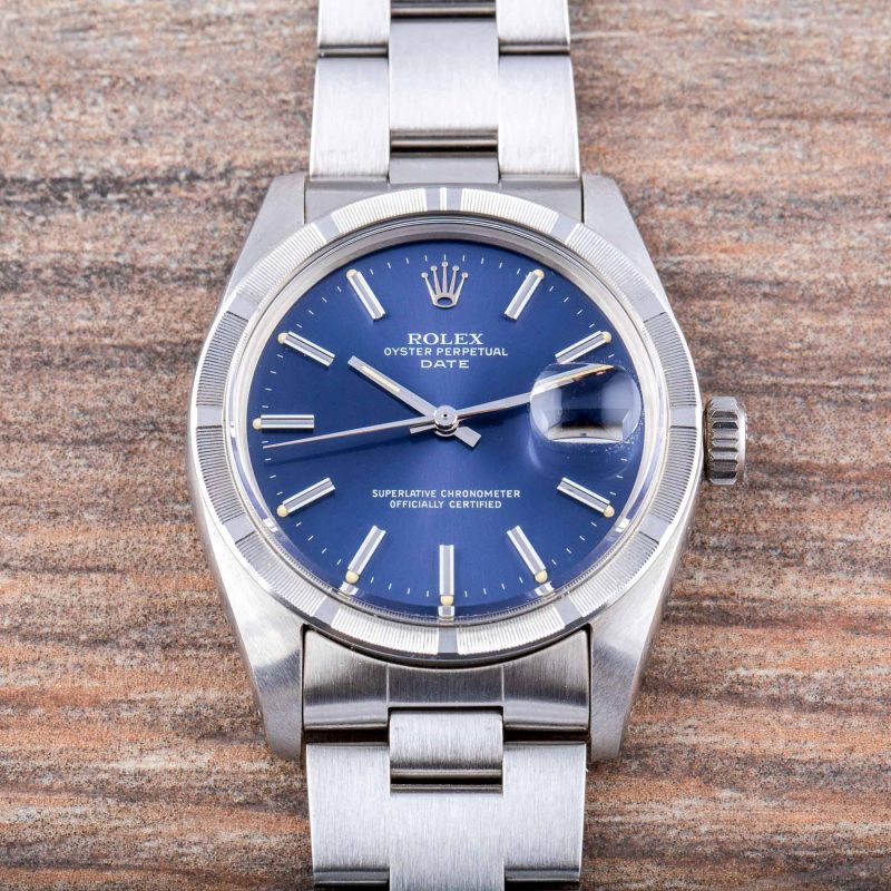 Rolex DATE REF. 1501 “WIDE BOY” BLUE DIAL NEW OLD STOCK