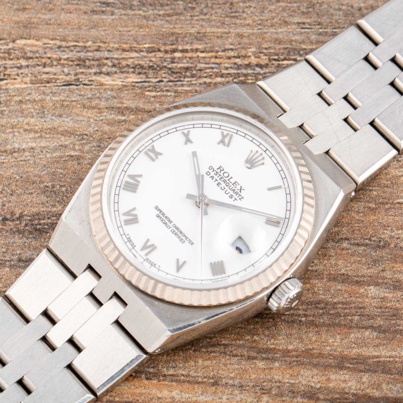 Rolex DATEJUST OYSTERQUARTZ REF. 17014 WHITE DIAL WITH PAPERS
