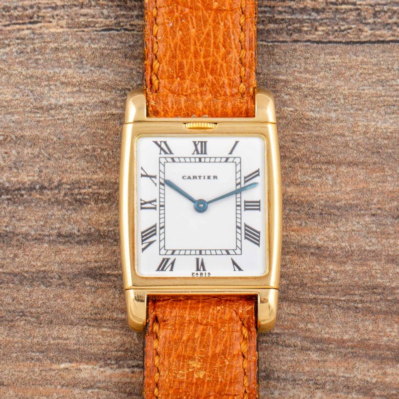 Cartier TANK REVERSO DUAL TIME YELLOW GOLD