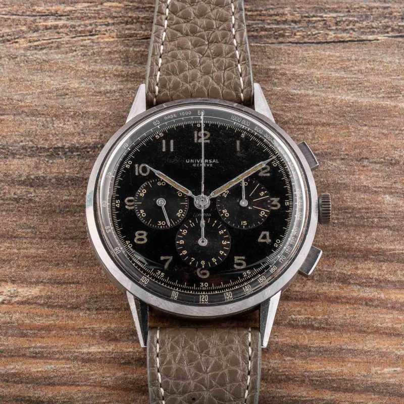 Universal Geneve COMPAX BLACK DIAL OVERSIZE 46 MM
