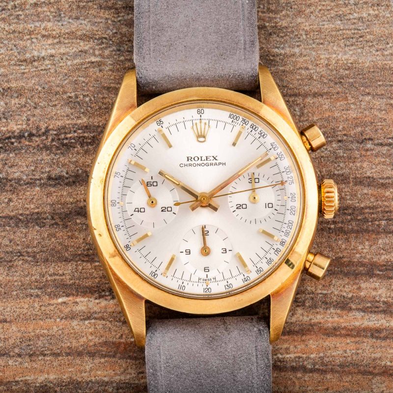 Rolex PRE-DAYTONA 6238 YELLLOW GOLD 18KT SILVER DIAL