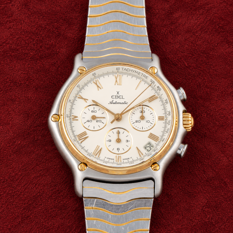 Ebel CHRONOGRAPH 1911 EL PRIMERO WAVE BRACELET STEEL AND YELLOW GOLD