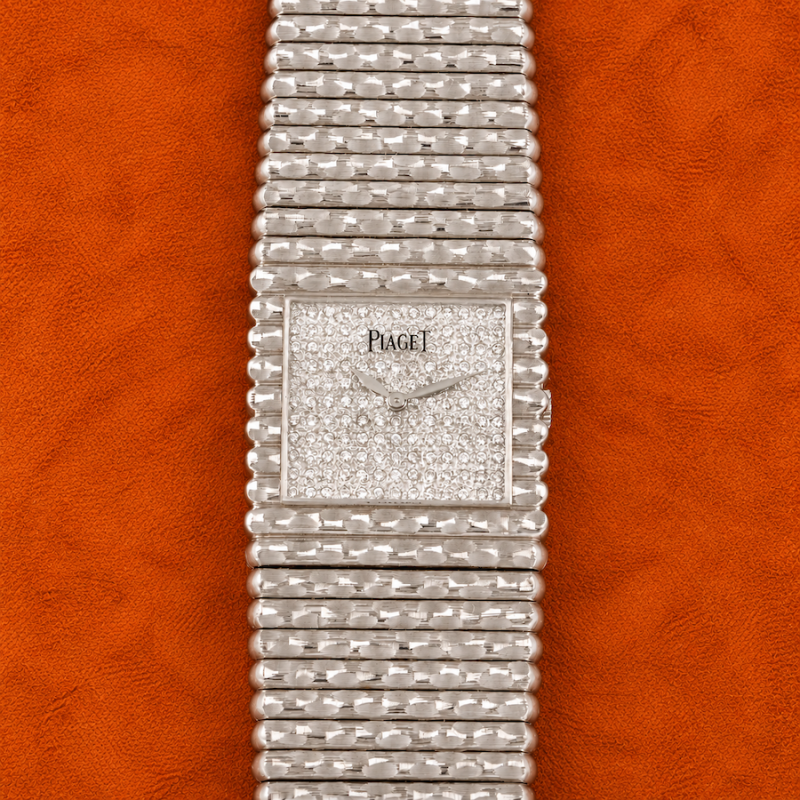 Piaget EMPERADOR WHITE GOLD BRACELET WATCH WITH FULL PAVÉ DIAMOND DIAL