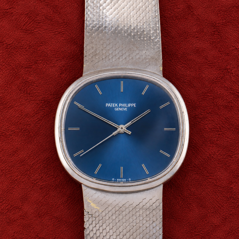 Patek Philippe GOLDEN ELLIPSE REF. 3586/1 WITH BLUE DIAL IN WHITE GOLD