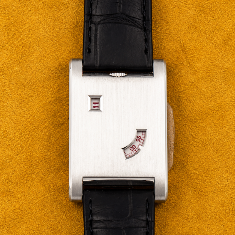 Cartier TANK À GUICHETS OBLIQUE  LIMITED EDITION 200 PIECES IN PLATINUM