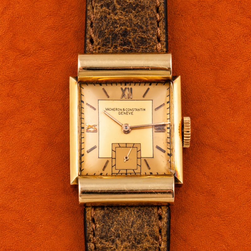 Vacheron & Constantin SHAPED WATCH WITH HOODED LUGS “PINK ON PINK”